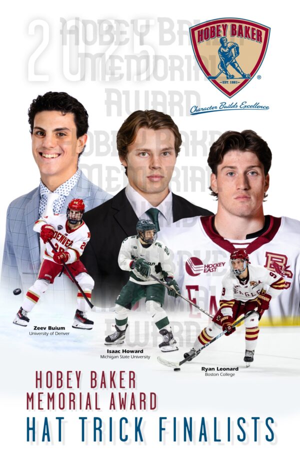 2025 Hat Trick Poster - Zeev Buium, Isaac Howard, & Ryan Leonard